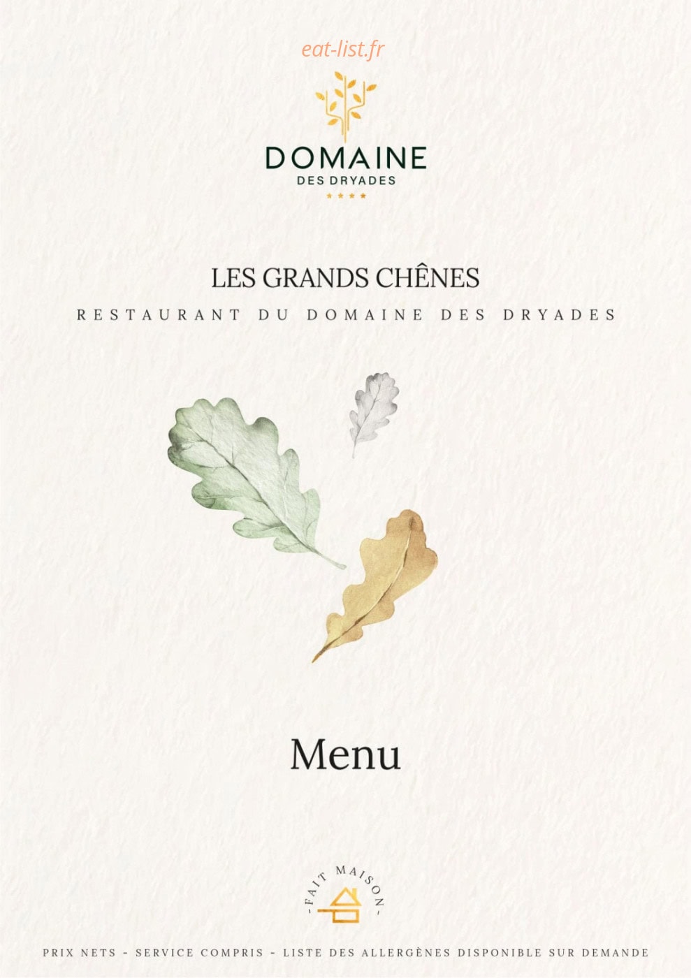 Les Grands Chênes — carte page 1