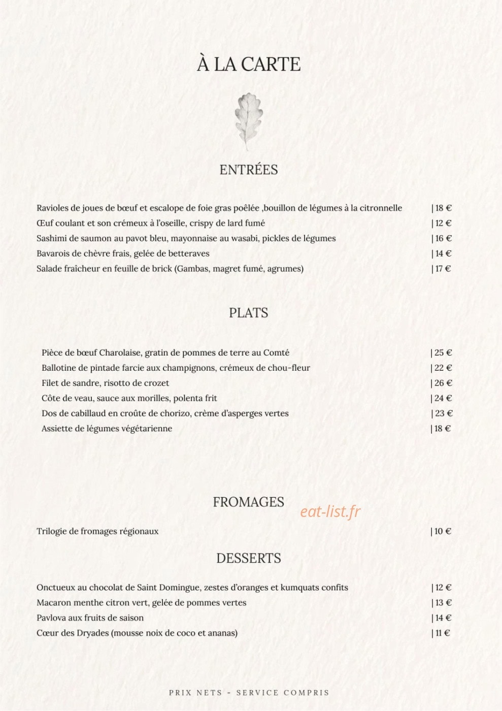 Les Grands Chênes — carte page 4
