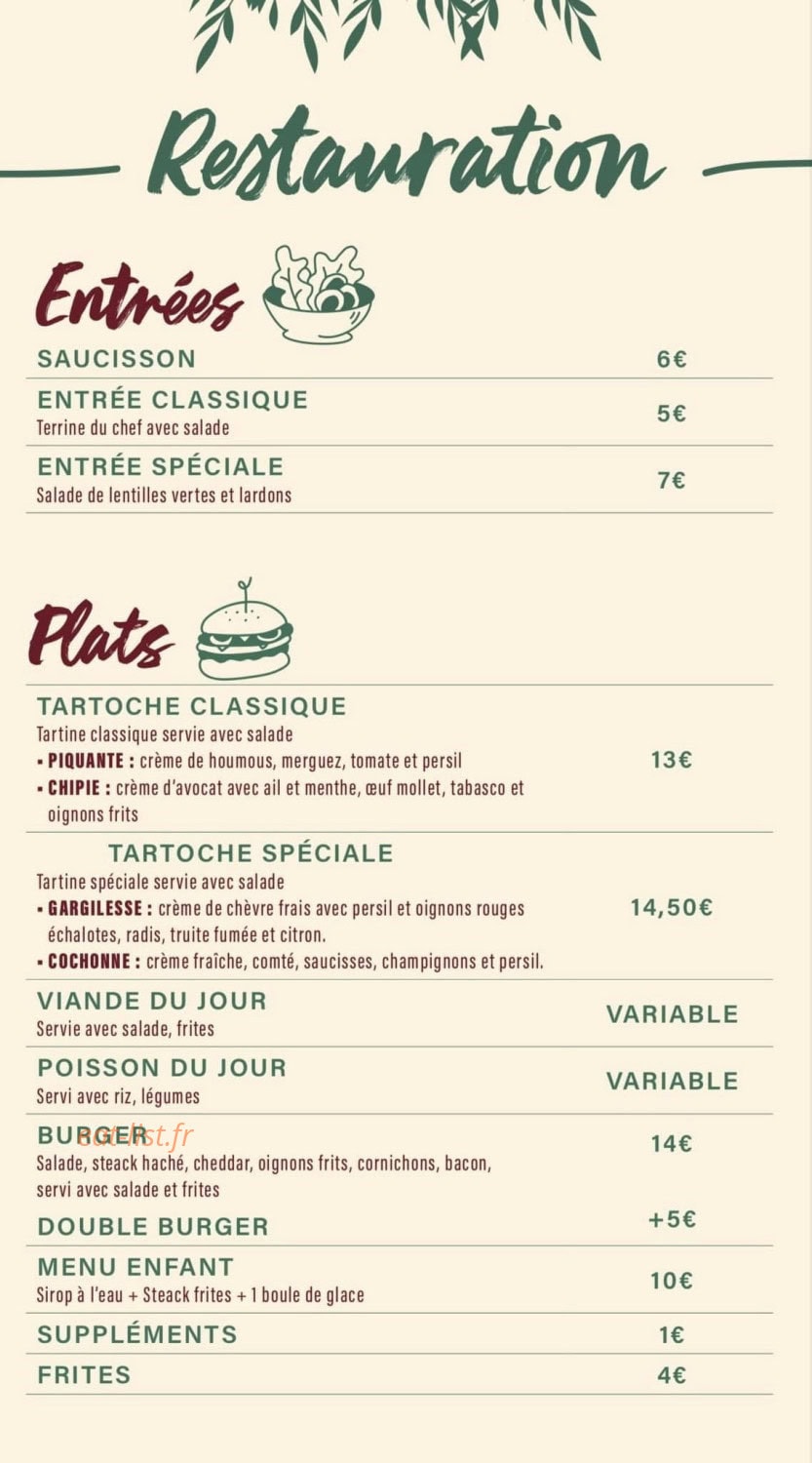 La Chaumerette — carte page 1