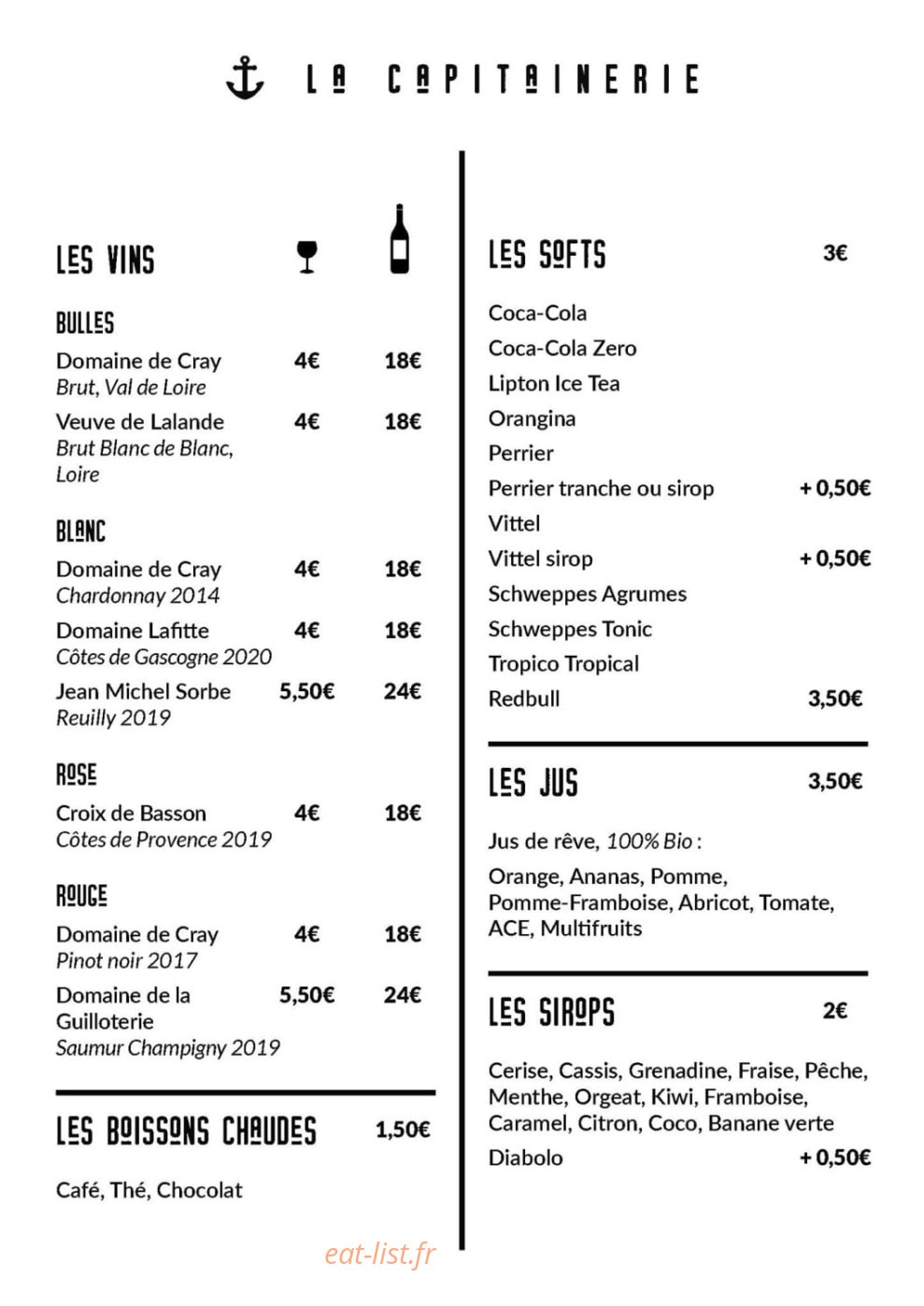 La Capitainerie — carte page 2