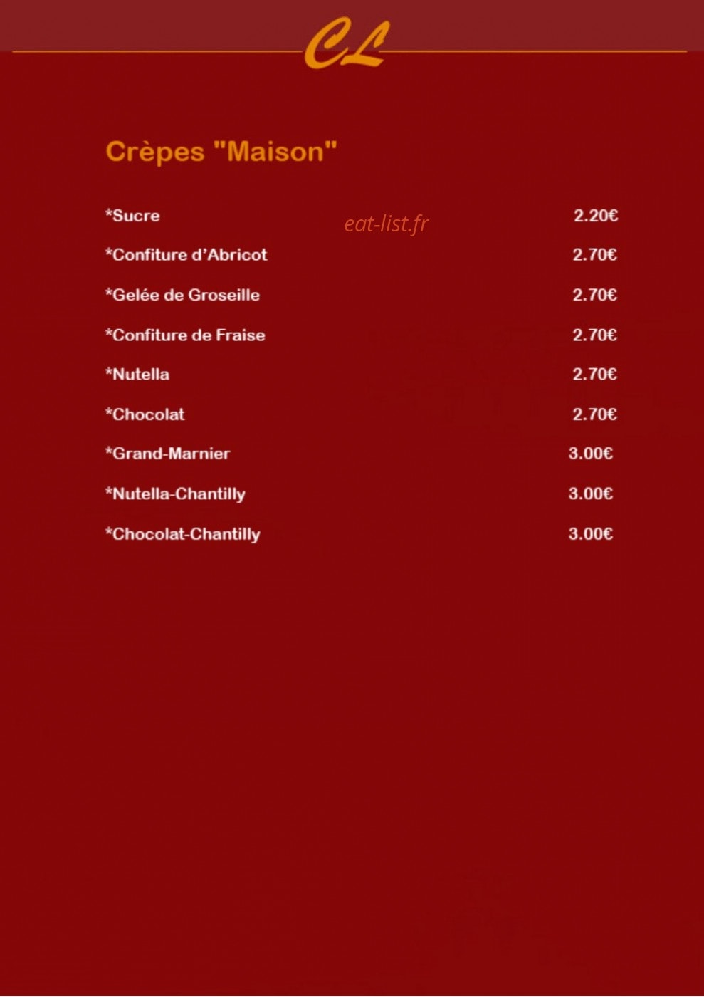 Café de la Place — carte page 4