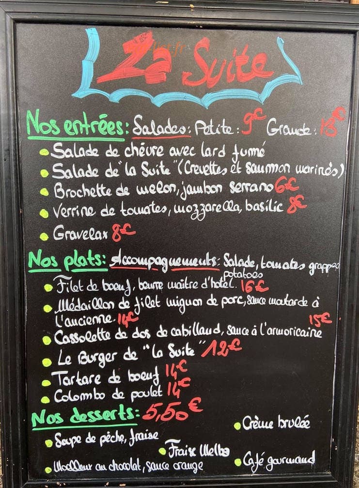 La Suite — carte page 1