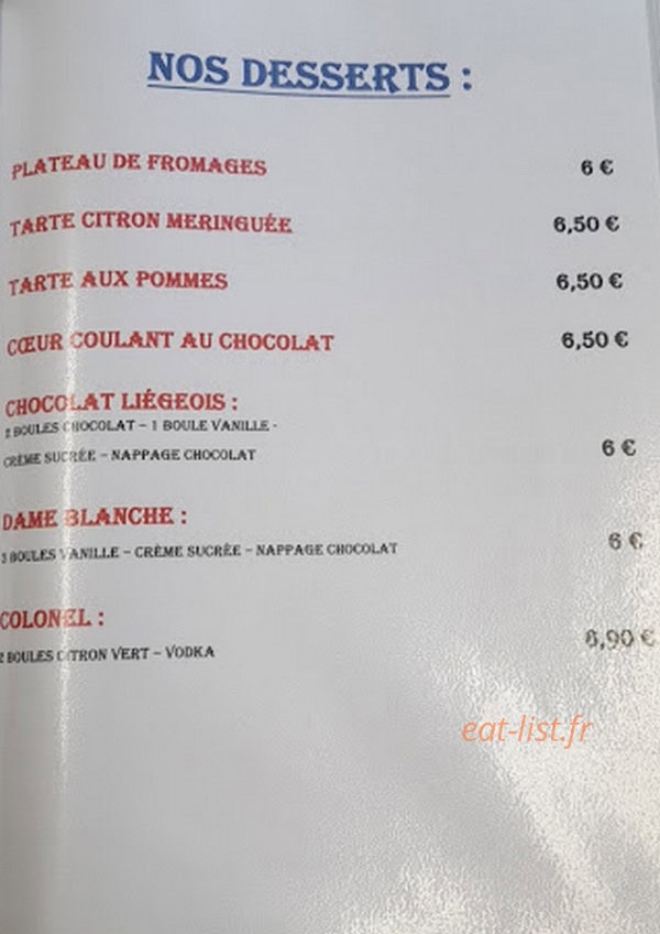 LA Gour'Viandise — carte page 2