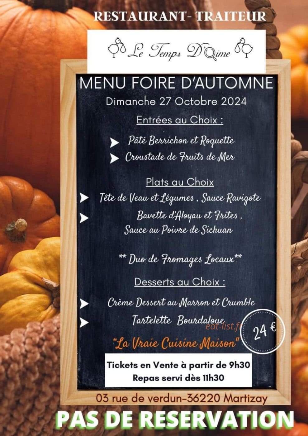 Le Temps D'Aime — carte page 1