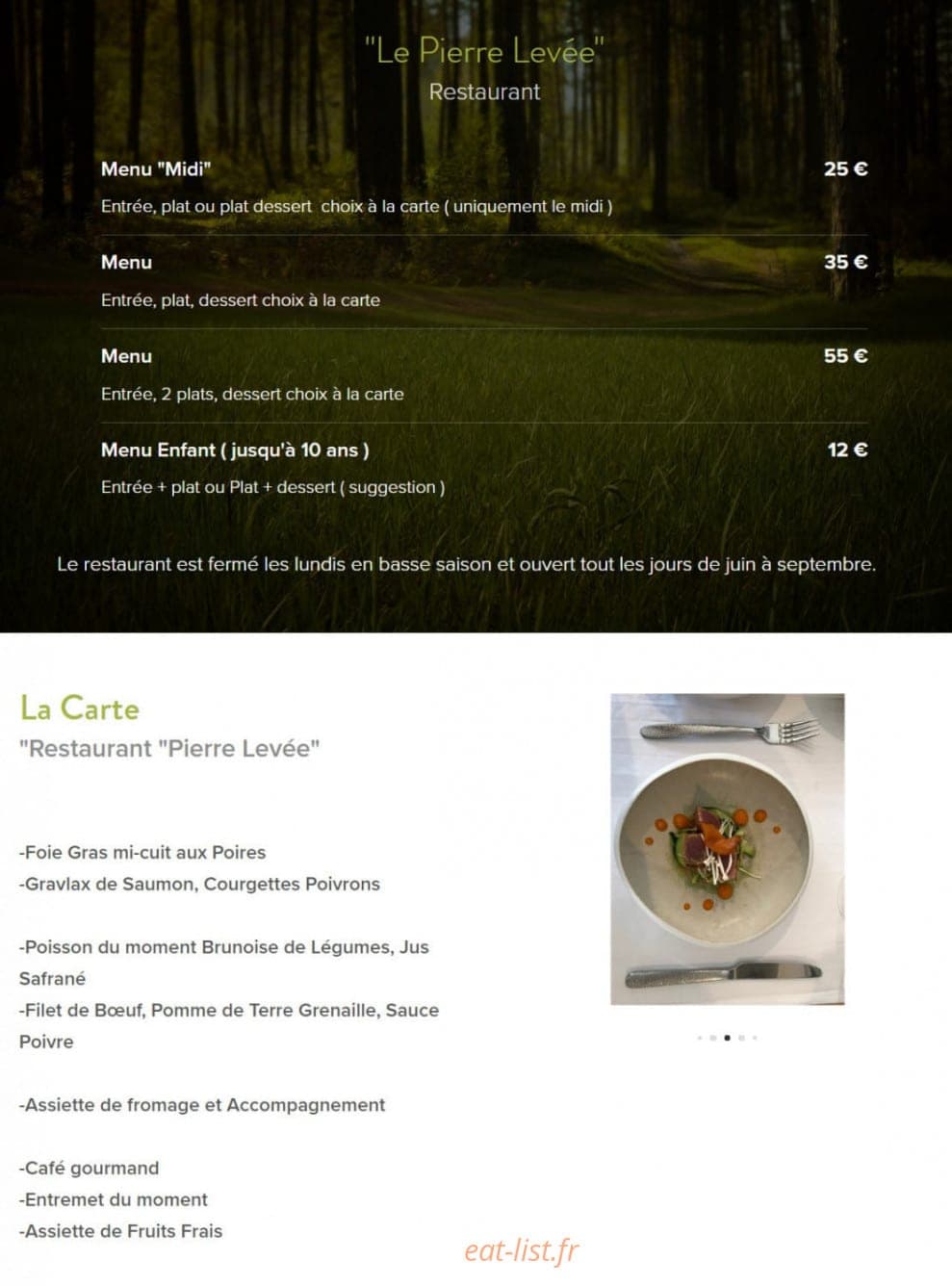 Le Pierre Levée — carte page 1