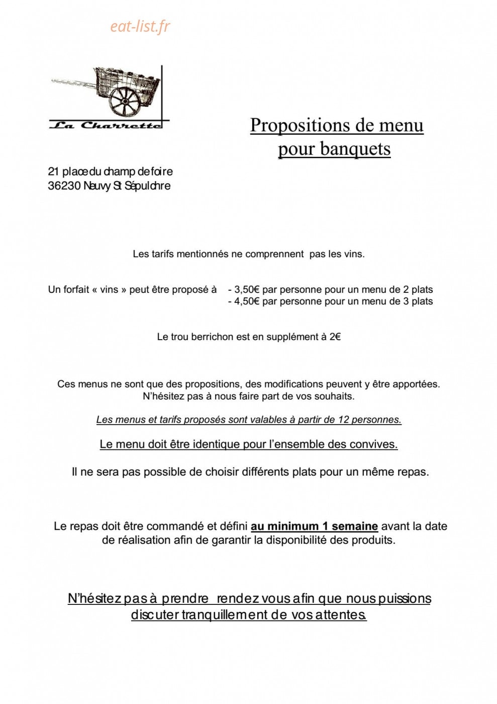 La Charrette — carte page 4