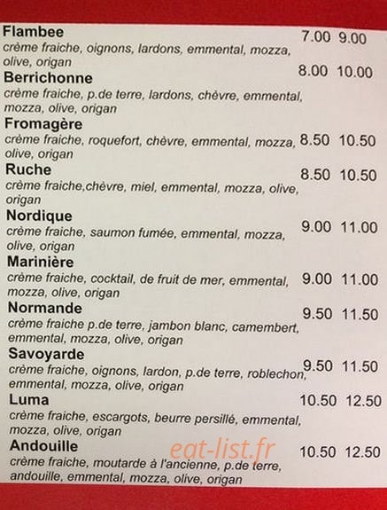 Pizza du ponderon — carte page 2