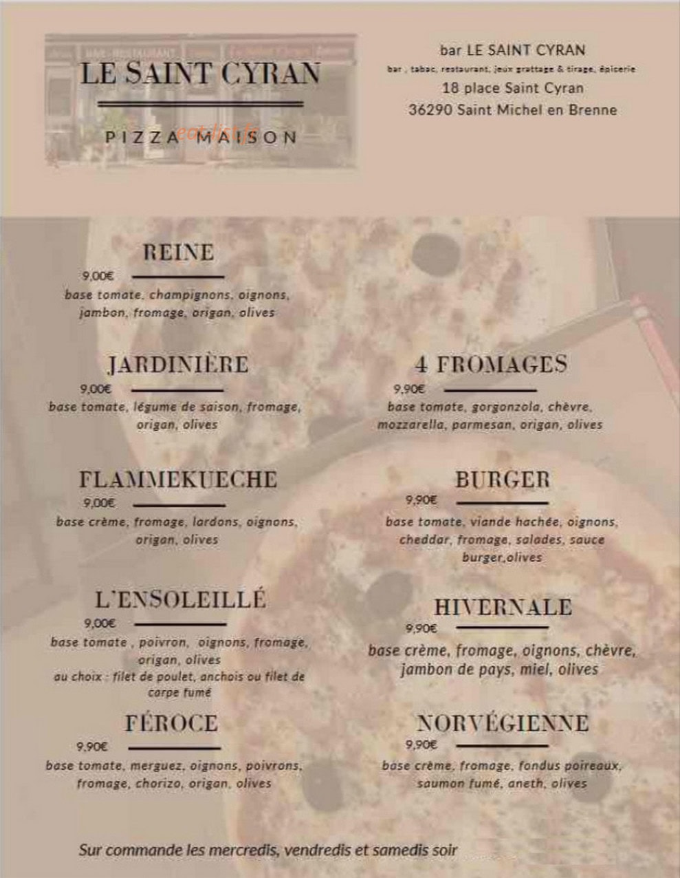 Le Saint Cyran — carte page 1
