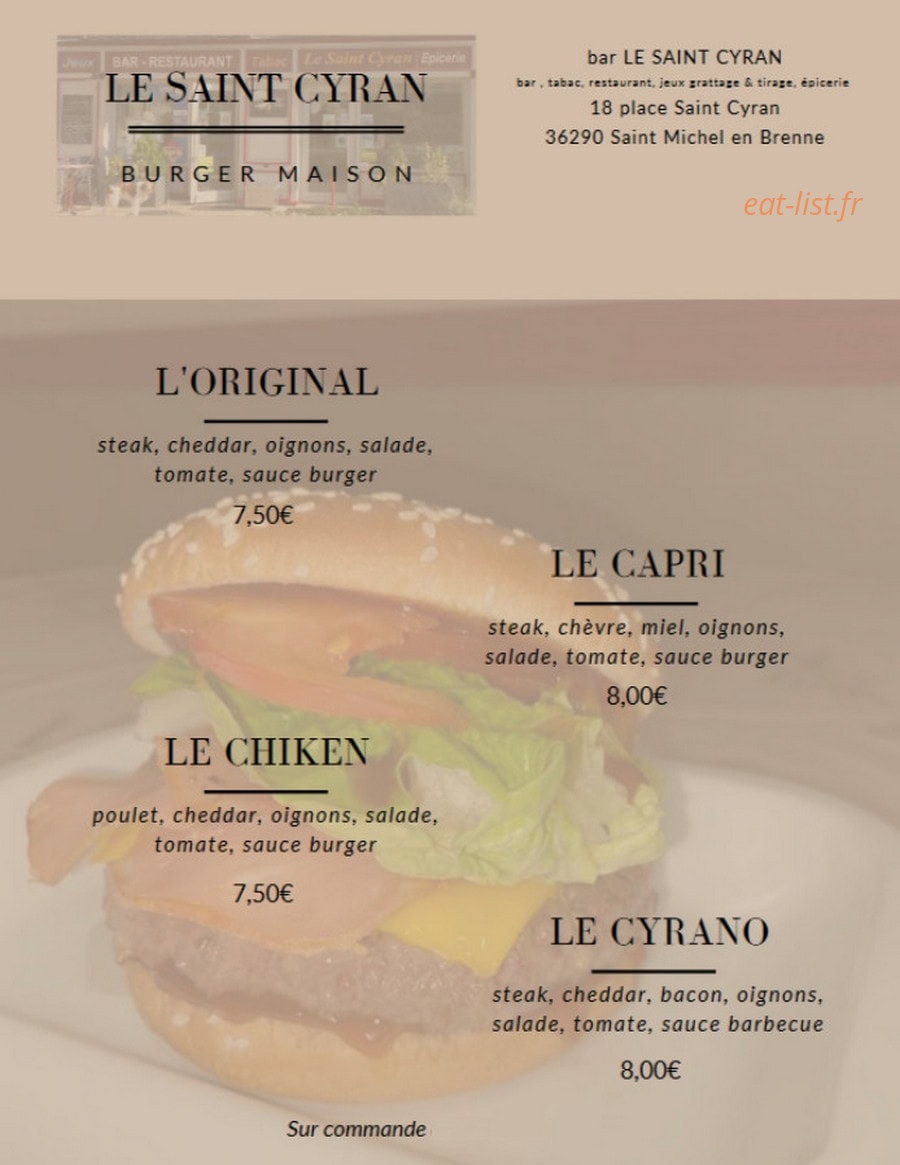 Le Saint Cyran — carte page 2