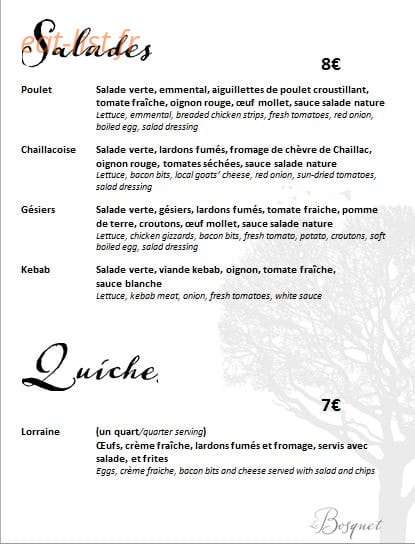 Le Bosquet — carte page 3