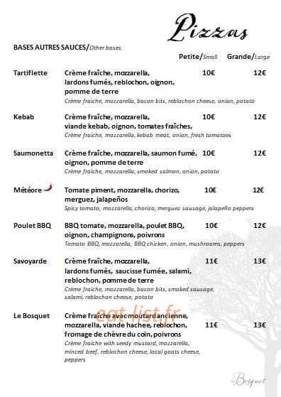Le Bosquet — carte page 1