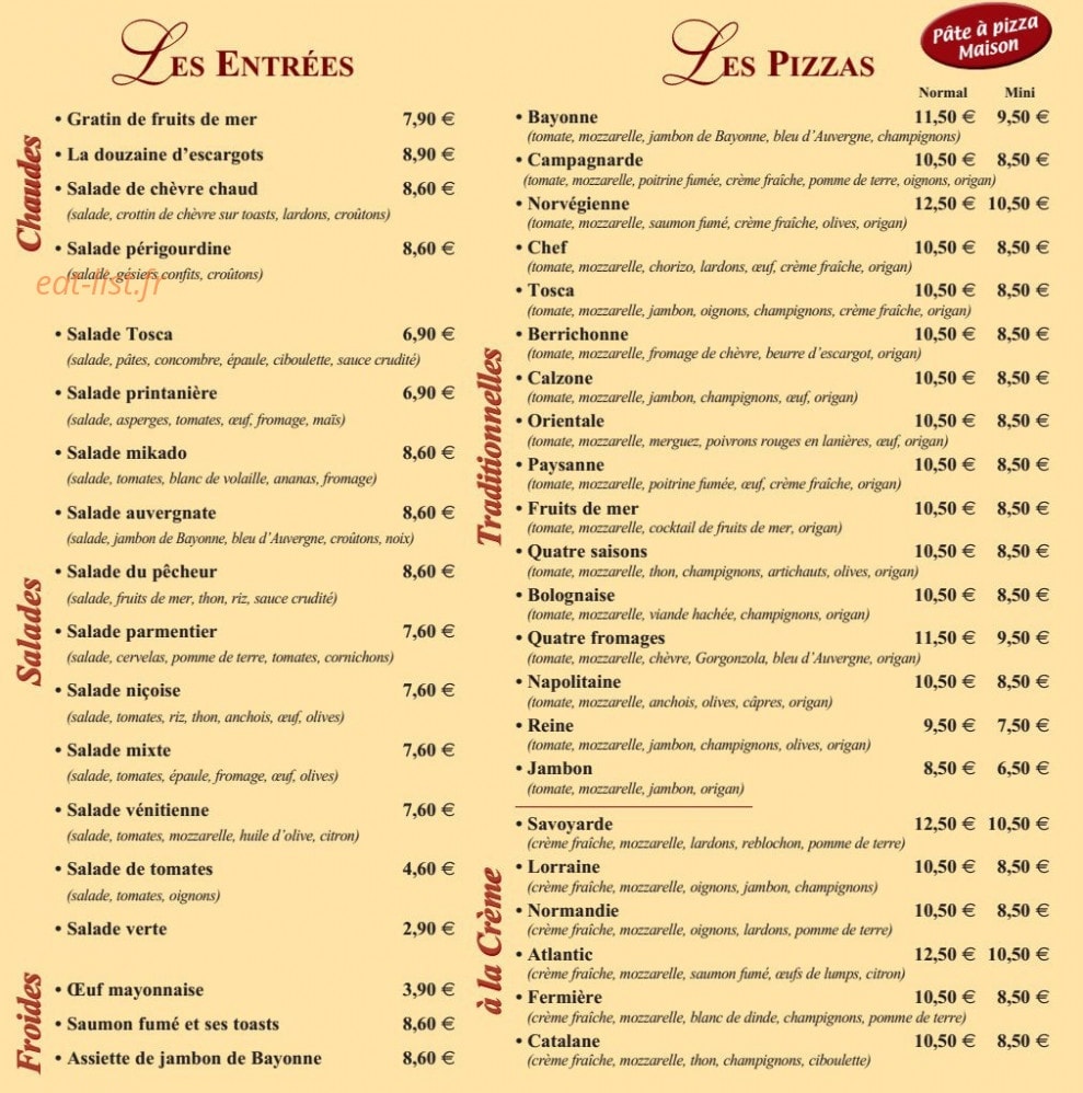 La Tosca — carte page 2