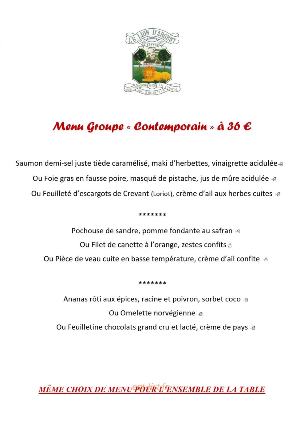 Le Lion d'Argent — carte page 6