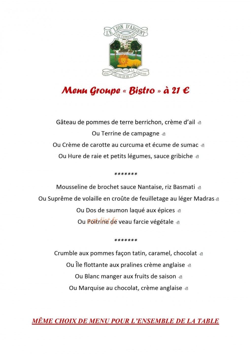 Le Lion d'Argent — carte page 4