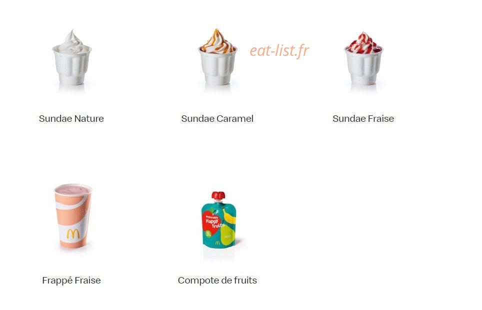 Mc Donald's — carte page 10