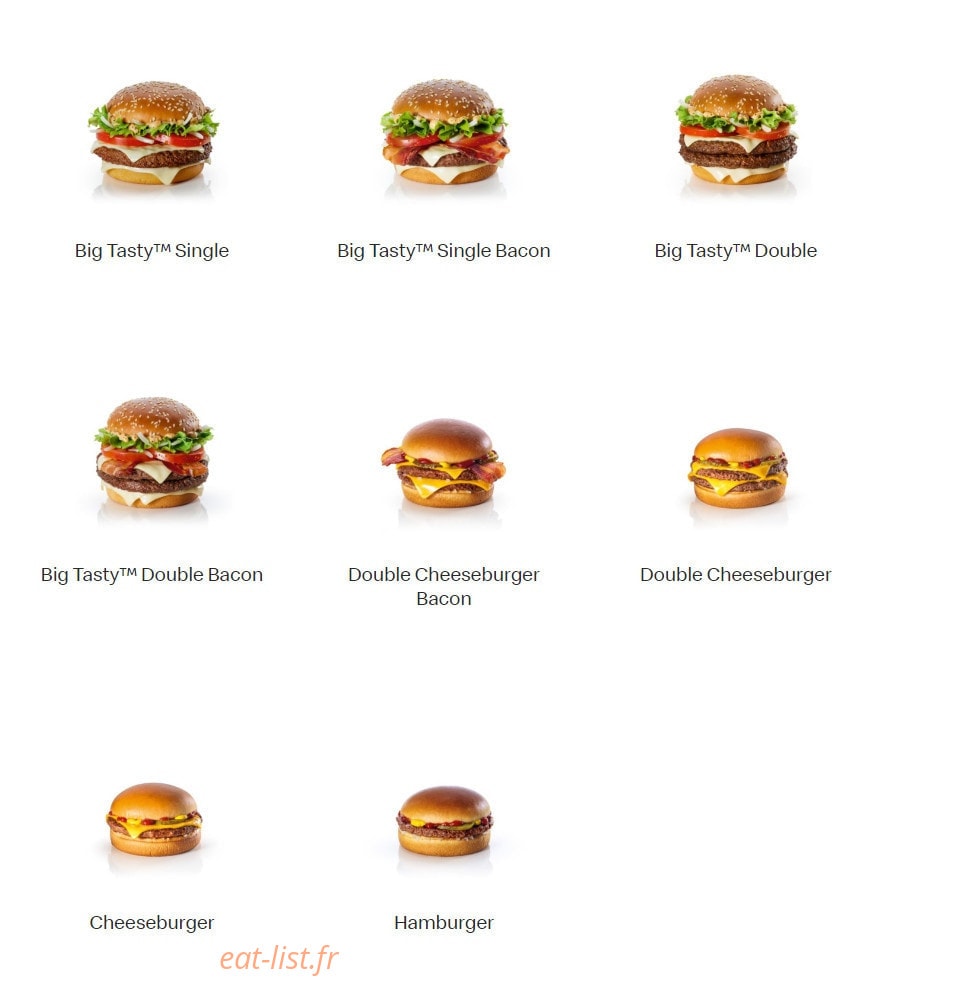 Mc Donald's — carte page 3
