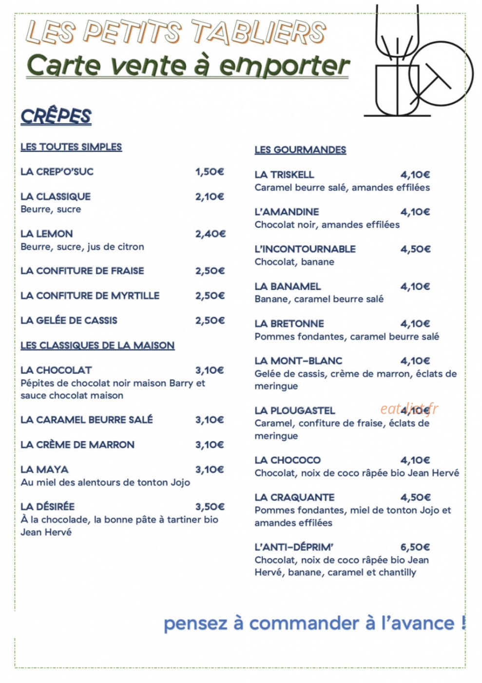 Les Petits Tabliers — carte page 1