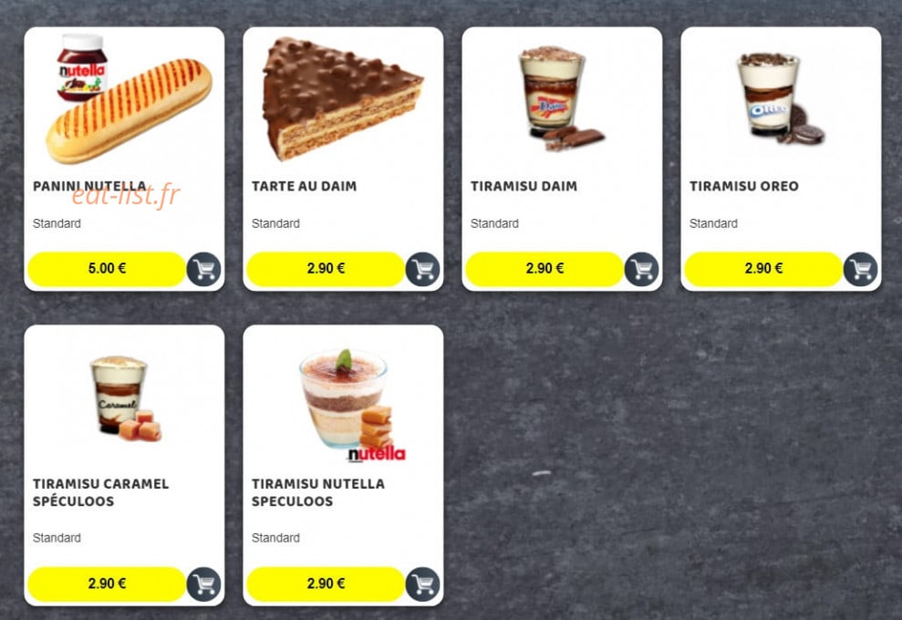 Snap Food — carte page 14