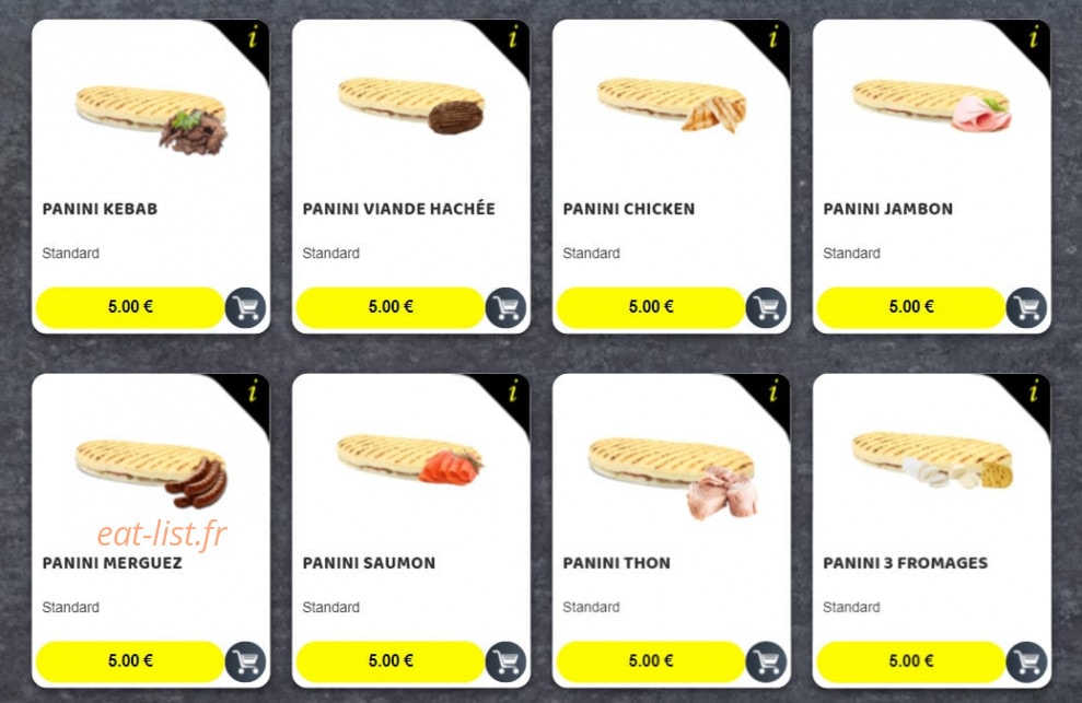 Snap Food — carte page 10
