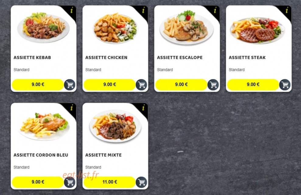 Snap Food — carte page 11