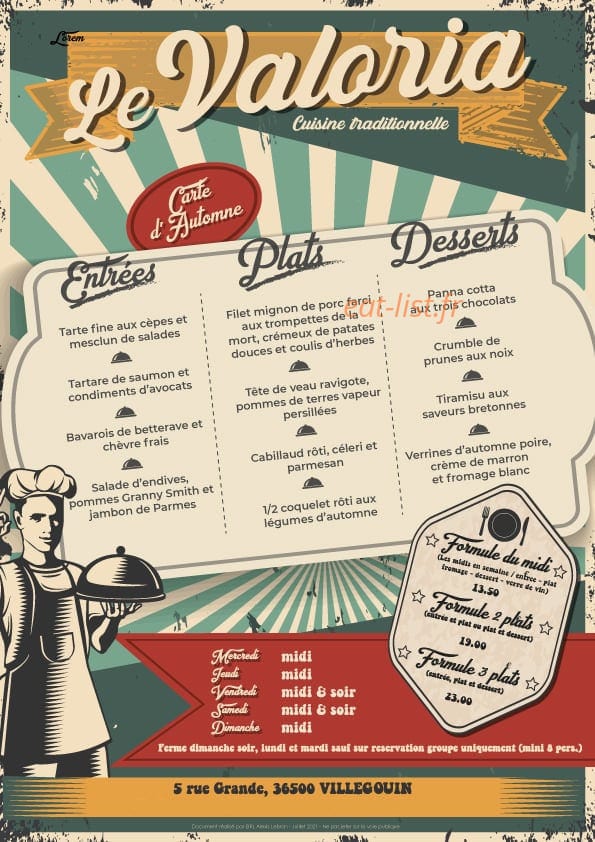 Le Valoria — carte page 1