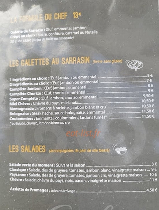 Le Biniou — carte page 1