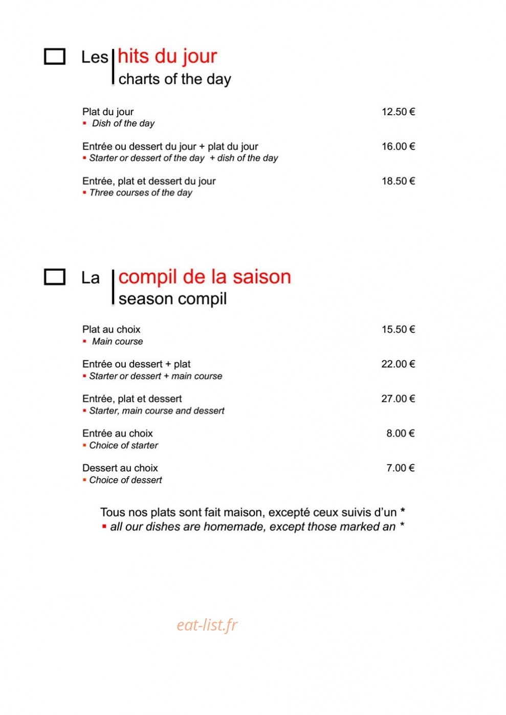 Alliance Hotel — carte page 4