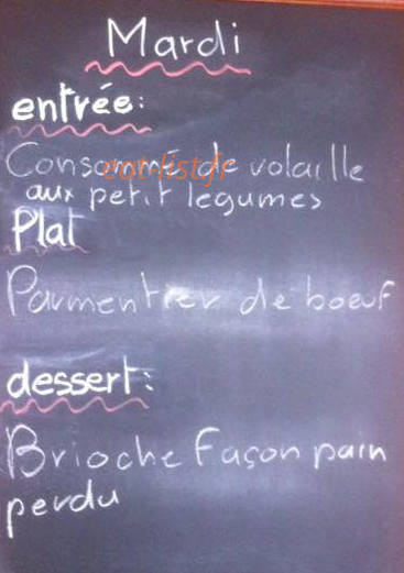 Au coin gourmand — carte page 1
