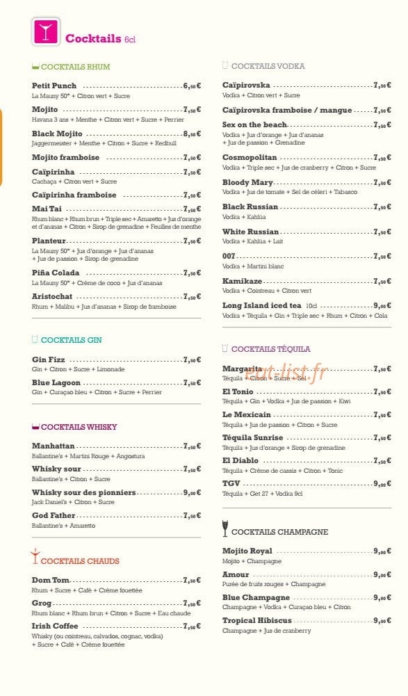 Au Fût et à mesure — carte page 4
