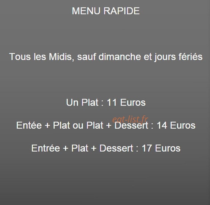 Au Lapin Qui Fume — carte page 1