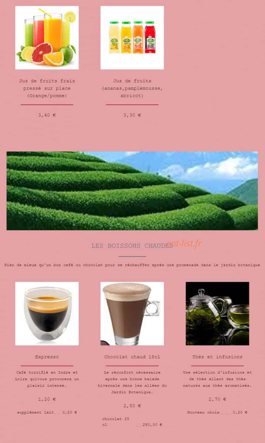 Au Rendez-Vous du Botanique — carte page 3