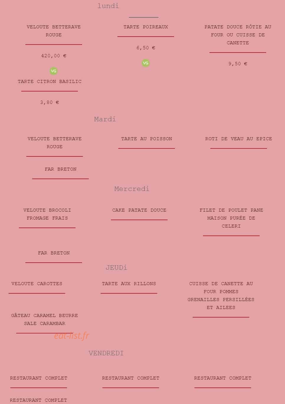 Au Rendez-Vous du Botanique — carte page 7