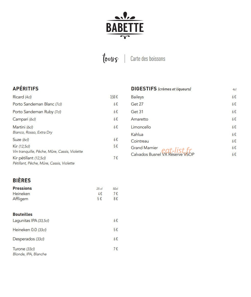 Babette — carte page 9