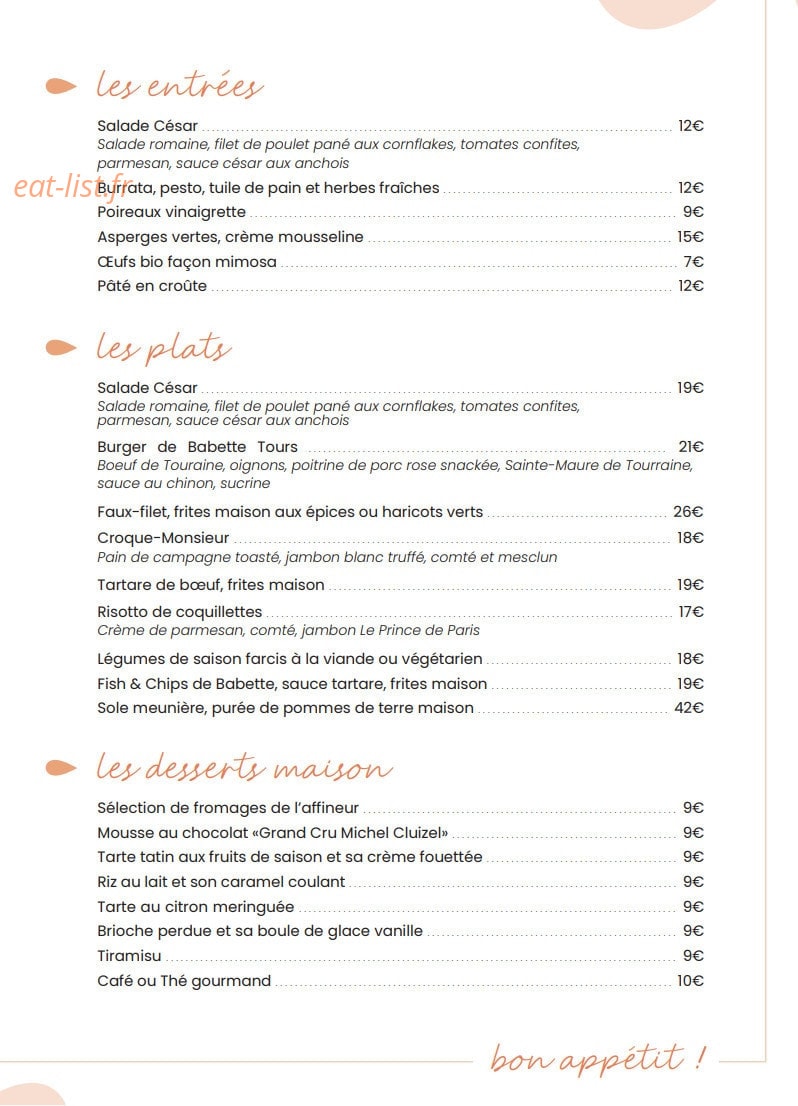 Babette — carte page 2
