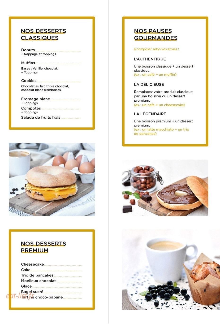 Bagel corner — carte page 3