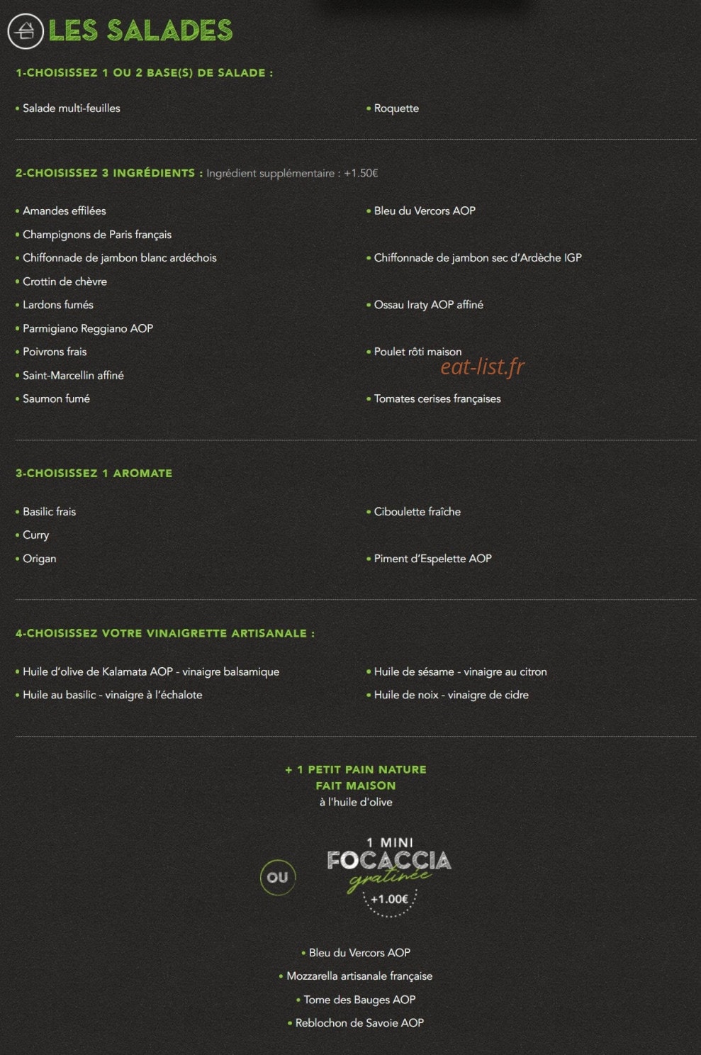 Basilic & Co — carte page 1