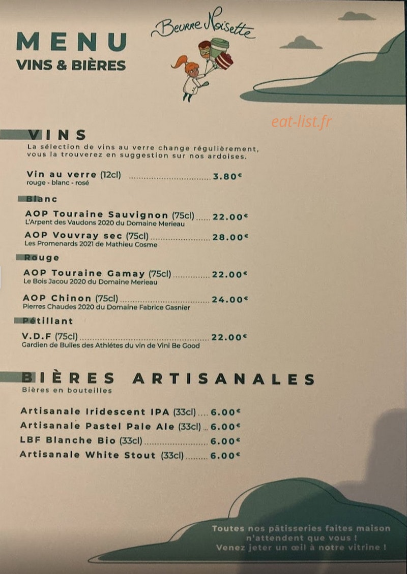 Beurre Noisette — carte page 3