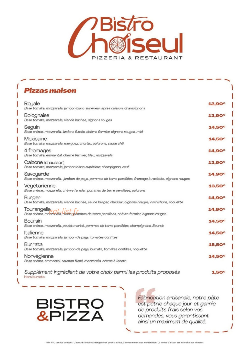 Bistro Choiseul — carte page 2