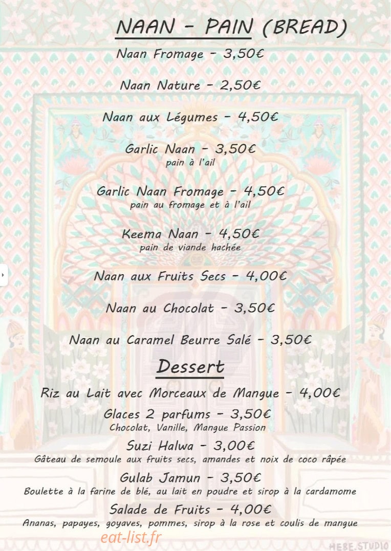 Bollywood Massala — carte page 4