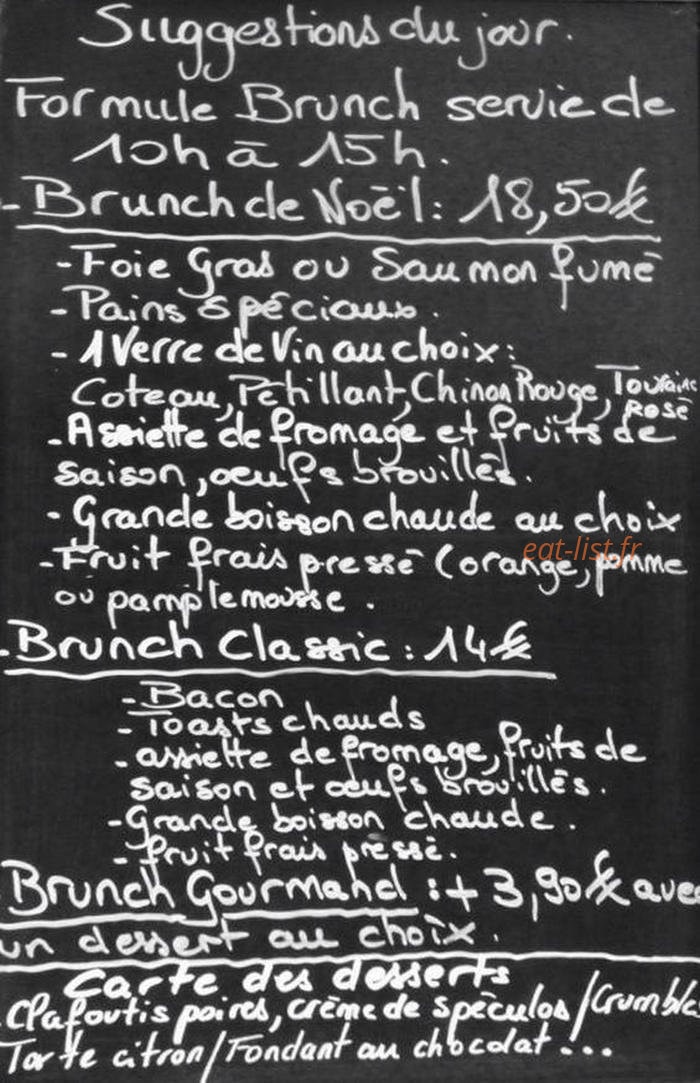 Brunch et Goût Thé — carte page 1
