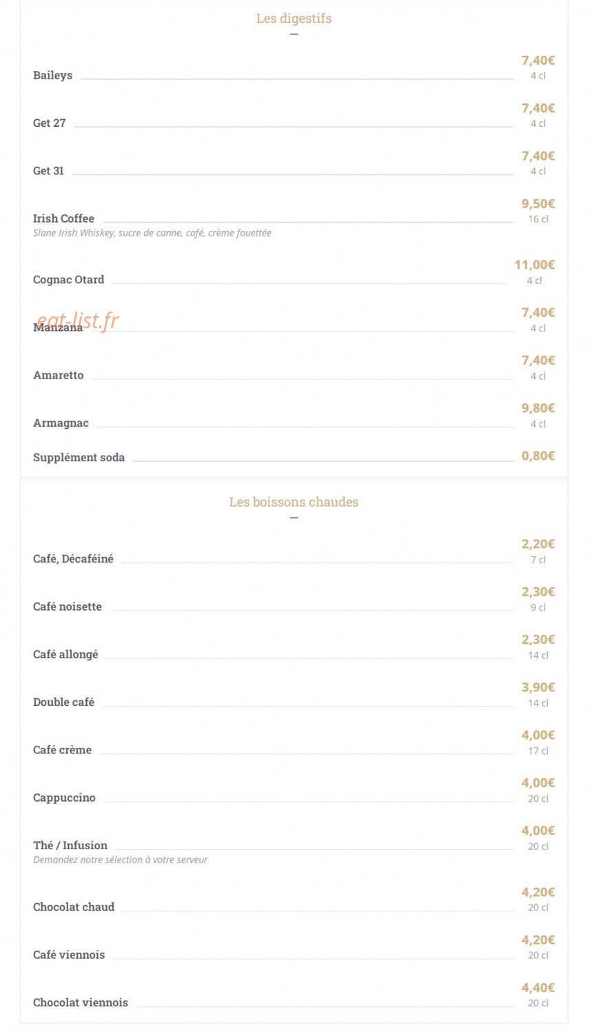 Café Leffe — carte page 11