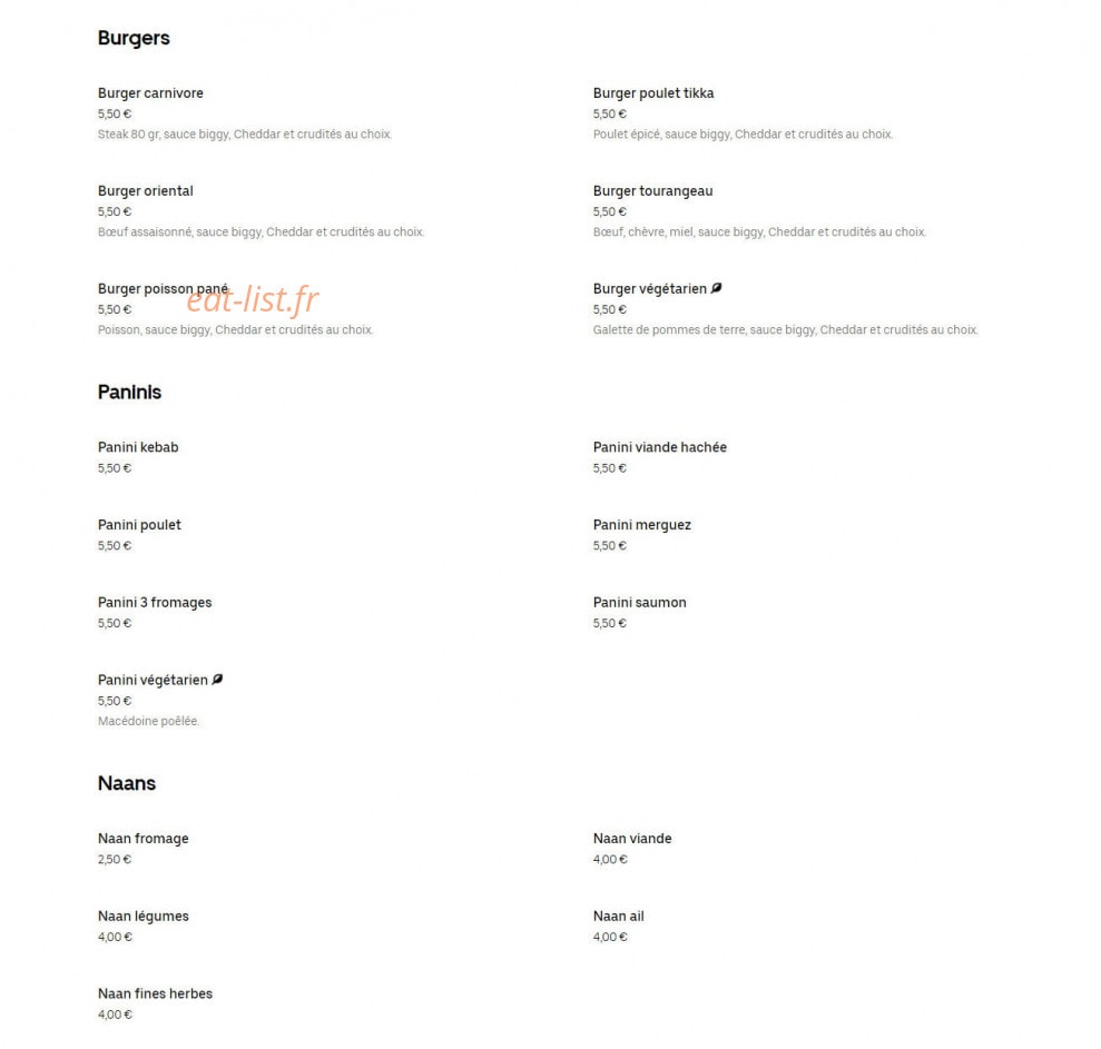 Cesar Sandwichs — carte page 3