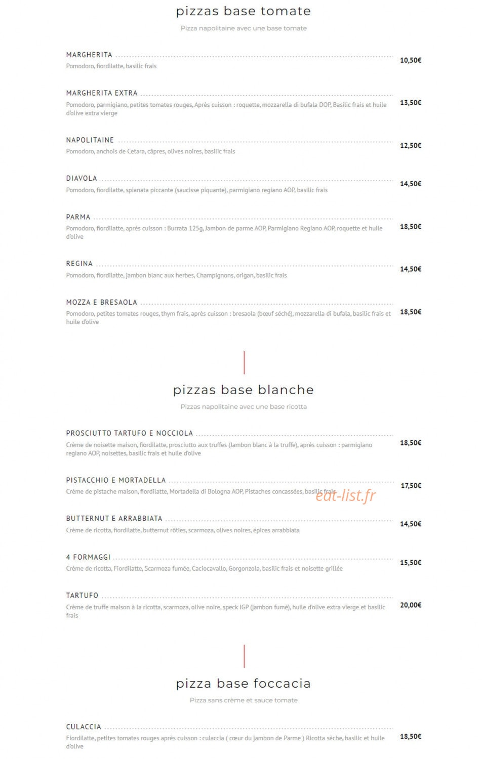 Chez Pia — carte page 2