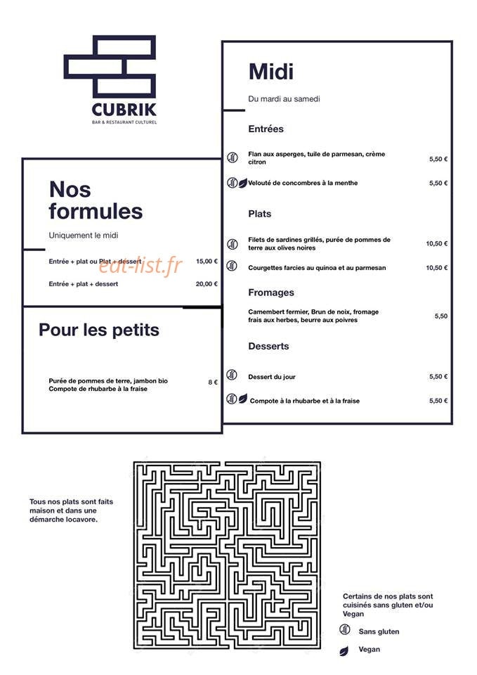 Cubrik — carte page 1