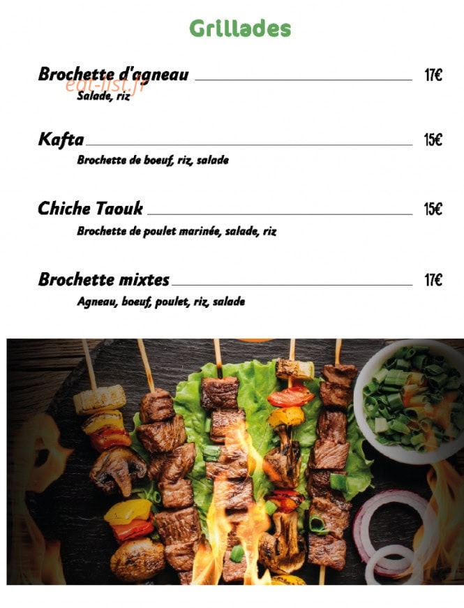 Delices libanais — carte page 4