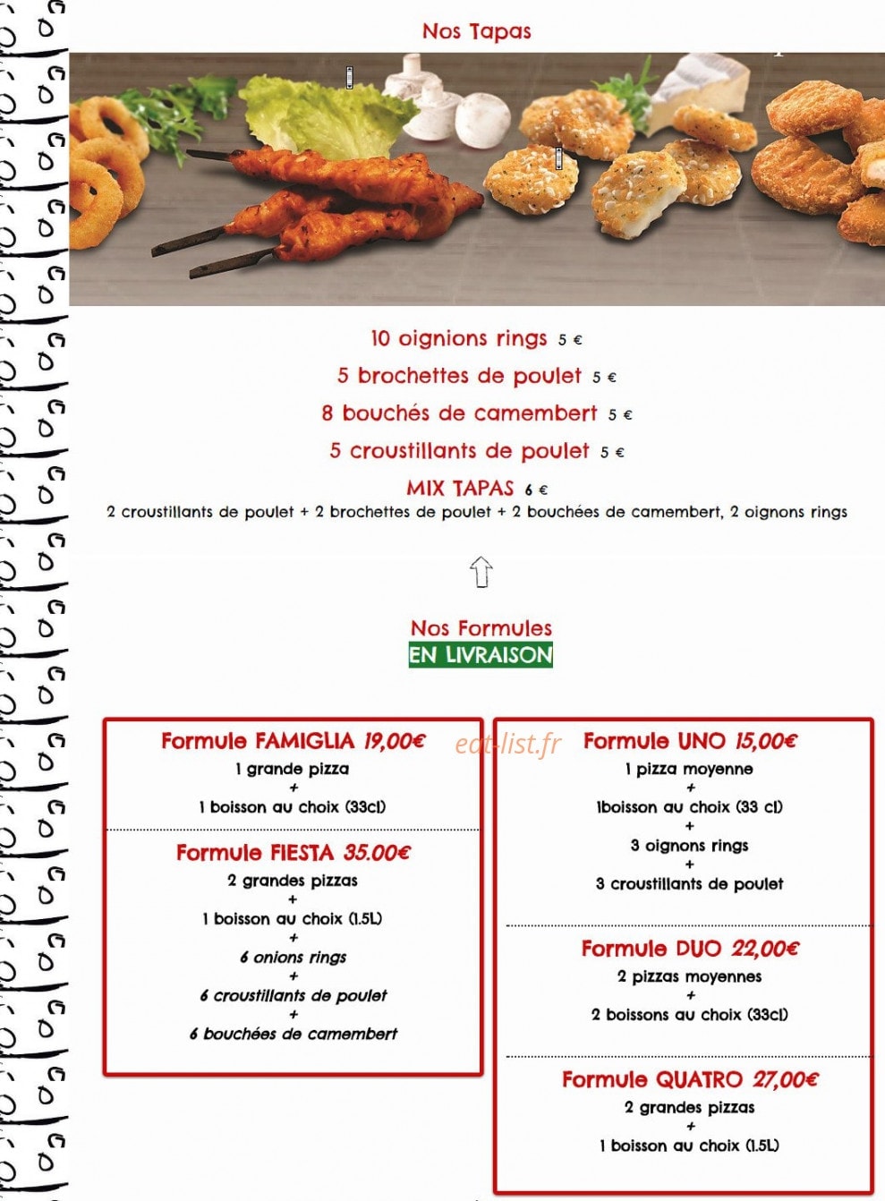 Gusto Pizza — carte page 5