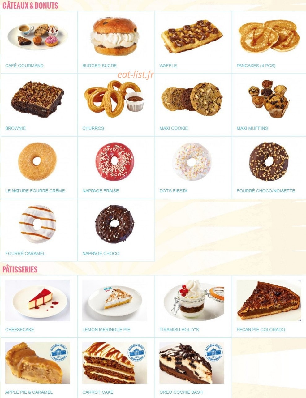 Holly's Diner — carte page 9