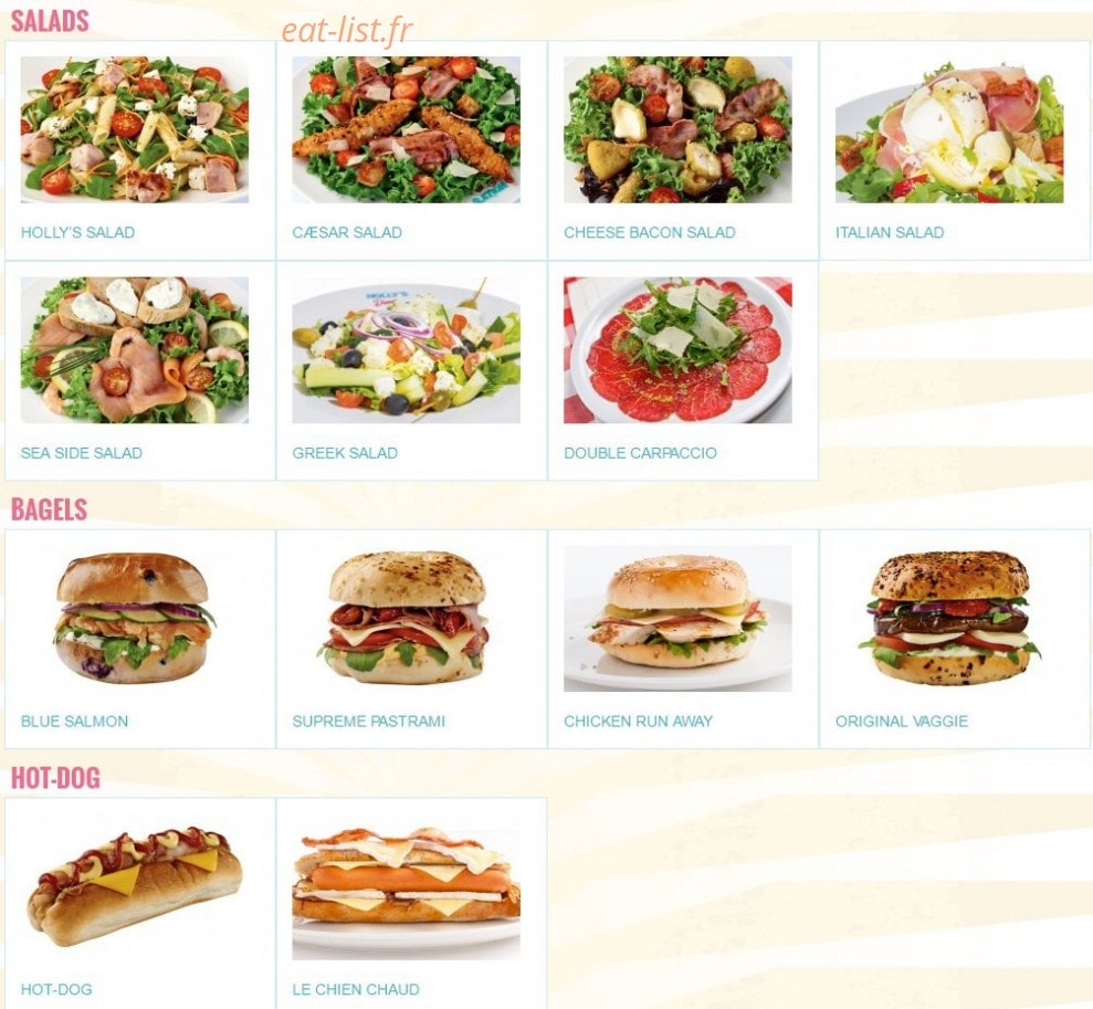 Holly's Diner — carte page 3