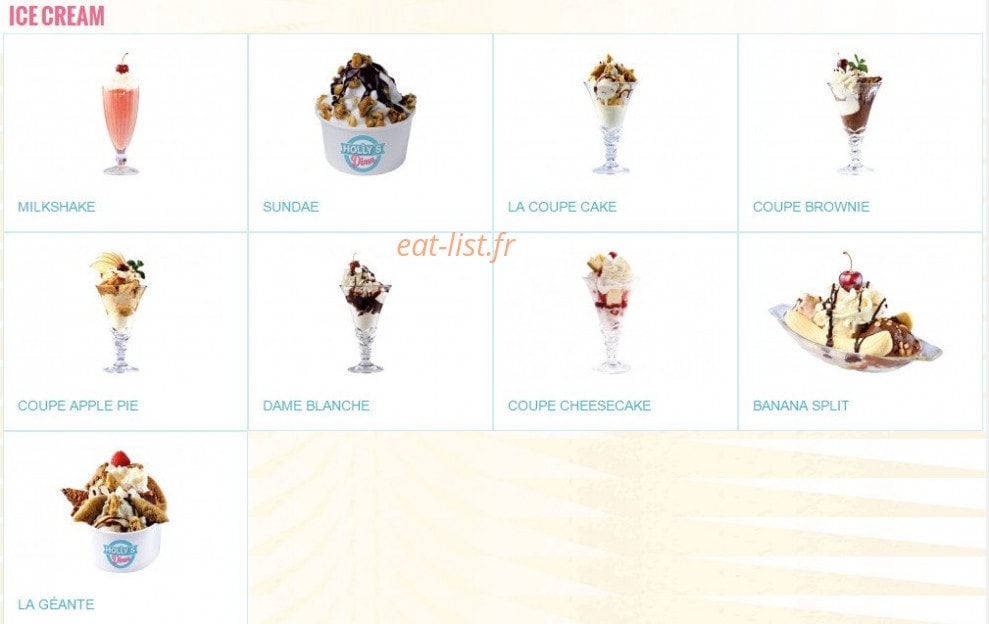 Holly's Diner — carte page 6