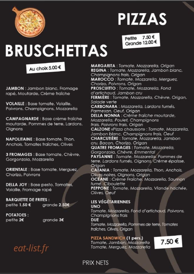 Joy Food — carte page 2